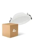 Multipack 4x Ledvance LED Downlight Alu DN150 14W 1190lm 100D - 830 Warmweiß | 160mm - IP44 