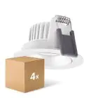 Multipack 4x Ledvance LED-Spot Adjust Aluminium Weiß 8W 720lm 36D - 940 Kaltweiß | Ausschnitt 68mm - IP20 - Höchste Farbwiedergabe - Dimmbar