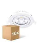 Multipack 10x Noxion LED schwenkbar Slim Spot Weiß 6W 550lm - 930 Warmweiß | Ausschnitt 75mm - IP54 - Höchste Farbwiedergabe 