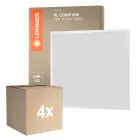 Multipack 4x Ledvance LED Panel Kompakt Aluminium Weiß 33W 3630lm - 865 Tageslichtweiß | 60x60cm