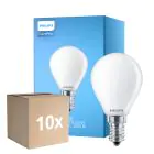 Multipack 10x Philips Corepro LED Lustre E14 Kugel Matt 6.5W 806lm - 827 Extra Warmweiß | Ersatz für 60W