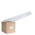 Multipack 4x Noxion Deckenleuchte Click Reflektor V2 LED T8 | Geeignet für 2x 120cm LED Röhre