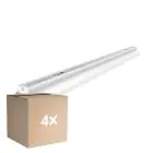 Multipack 4x Noxion Deckenleuchte Click Reflektor V2 LED T8 | Geeignet für 1x 120cm LED Röhre