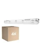 Multipack 4x Ledvance LED Feuchtraumleuchte Feuchtigkeitsdicht 18W 2400lm - 840 Kaltweiß | 120cm