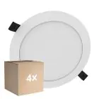 Multipack 4x Ledvance Downlight Slim Alu Weiß 16W 1600lm 90D - 830 Warmweiß | Ausschnitt 175mm - IP44 