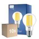 Multipack 10x Philips MASTER LED Glühbirne Ultra Efficient E27 Birne Klar 7.3W 1535lm - 840 Kaltweiß | Ersatz für 100W