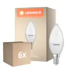 Multipack 6x Osram LED Star Classic E14 Kerze Matt 4.9W 470lm - 840 Kaltweiß | Ersatz Für 40W