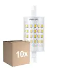 Multipack 10x Philips CorePro LED R7S Linear 78mm Klar 7W 950lm - 830 Warmweiß | Ersatz Für 60W