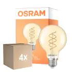 Multipack 4x Osram Vintage 1906 LED E27 Globe Fadenlampe Twist Gold 8W 806lm - 922 Extra Warmweiß | Höchste Farbwiedergabe - Dimmbar - Ersatz Für 60W