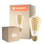 Multipack 4x Osram Vintage 1906 LED E27 Edison Fadenlampe Gold 8.8W 806lm - 824 Extra Warmweiß | Dimmbar - Ersatz Für 60W