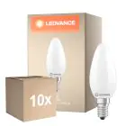 Multipack 10x Ledvance Classic LED E14 Kerze Matt 5.9W 806lm - 827 Extra Warmweiß | Dimmbar - Ersatz Für 60W