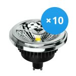 Multipack 10x Noxion Lucent Spot LED GU10 AR111 12W 600lm 40D - 930 Blanc Chaud | Meilleur rendu des couleurs - Dimmable - Équivalent 50W