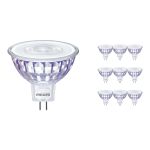 Multipack 10x Philips Corepro LED Spot GU5.3 MR16 7W 621lm 36D - 830 Blanc Chaud | Équivalent 50W