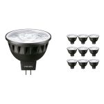 Multipack 10x Philips Master LED Spot GU5.3 MR16 6.7W 440lm 60D - 930 Blanc Chaud | Meilleur rendu des couleurs - Dimmable - Équivalent 35W