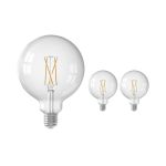 Multipack 3x Calex Smart Tuya Wifi E27 Globe Filament 7.5W 1055lm - 818-830 Variable Blanc | Dimmable - Équivalent 75W 