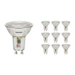 Multipack 10x Noxion Spot LED GU10 PAR16 4.8W 450lm 36D - 827 Blanc Très Chaud | Équivalent 65W