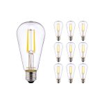 Multipack 10x Noxion Lucent LED E27 Poire Filament Claire 4W 470lm - 827 Blanc Très Chaud | Équivalent 40W