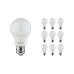 Multipack 10x Noxion Lucent Classic LED E27 Poire Dépolie 4.9W 480lm - 840 Blanc Froid | Équivalent 40W