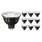 Multipack 10x Philips Master LED Spot GU5.3 MR16 7.5W 500lm 36D - 930 Blanc Chaud | Meilleur rendu des couleurs - Dimmable - Équivalent 50W