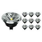 Multipack 10x Noxion Lucent Spot LED GU10 AR111 15W 850lm 40D - 930 Blanc Chaud | Meilleur Rendu Des Couleurs - Dimmable -  Équivalent 75W
