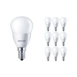 Multipack 10x Philips Corepro LED Lustre E14 Boule Dépolie 5W 470lm - 827 Blanc Très Chaud | Équivalent 40W