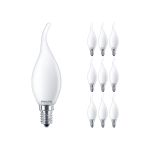 Multipack 10x Philips Corepro LED Bougie E14 Bent-tip Dépolie 2.2W 250lm - 827 Blanc Très Chaud - Équivalent 25W