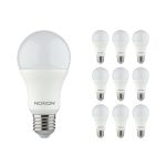Multipack 10x Noxion Lucent Classic LED E27 Poire Dépolie 9.5W 1055lm - 830 Blanc Chaud | Équivalent 75W