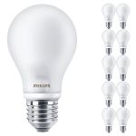 Multipack 10x Philips Corepro LED Ampoule E27 Poire Dépolie 7W 806lm - 827 Blanc Très Chaud | Équivalent 60W
