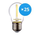 Multipack 25x Noxion Lucent LED E27 Boule Filament Claire 1.4W 136LM - 827 Blanc Très Chaud | Équivalent 15W