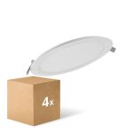 Multipack 4x Ledvance Downlight LED Slim Rond DN210 18W 1530lm 120D - 830 Blanc Chaud | 225mm
