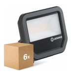 Multipack 6x Ledvance Projecteur LED Aluminium Noir 17W 2200lm 100D - 830 Blanc Chaud | IP66 - Symétrique