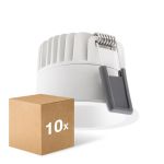 Multipack 10x Ledvance Spot LED Foncélight Aluminium Blanc 8W 680lm 36D - 930 Blanc Chaud | Diamètre 68mm - IP44 - Meilleur rendu des couleurs - Dimmable