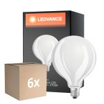 Multipack 6x Ledvance LED Classic E27 Globe Dépolie 11W 1521lm - 827 Blanc Très Chaud | Dimmable - Équivalent 100W
