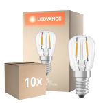 Multipack 10x Ledvance Spécial LED E14 T26 Filament Claire 1.3W 110lm - 827 Blanc Très Chaud | Équivalent 12W