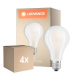 Multipack 4x Ledvance Classic LED E27 Poire Filament Dépolie 24W 3452lm - 827 Blanc Très Chaud | Équivalent 200W