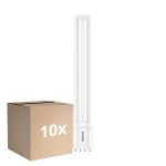 Multipack 10x Philips CorePro PL-L LED Ampoule EM/Mains 12W - 830 Blanc Chaud | 4-Pins - Équivalent 24W
