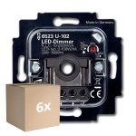 Multipack 6x Busch-Jaeger Variateur Rotatif LED encastré 6523U-102 2-100W 50/60Hz