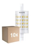 Multipack 10x Philips CorePro LED R7S Linear 78mm Claire 7W 950lm - 830 Blanc Chaud | Équivalent 60W