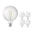 Multipack 5x Calex Smart Tuya Wifi E27 Globe Filament 7.5W 1055lm - 818-830 Variable Blanc | Dimmable - Équivalent 75W 