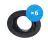 Multipack 6x Noxion Encastré Spot Vision MR16 inclinable Noir | Diamètre 69mm - GU10 Culot