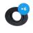 Multipack 6x Noxion Encastré Spot Logic MR16 inclinable Noir | Diamètre 80mm - GU10 Culot