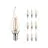 Multipack 10x Noxion Lucent LED E14 Flamme Bougie Filament Claire 2.5W 250lm - 827 Blanc Très Chaud | Équivalent 25W