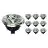 Multipack 10x Noxion Lucent Spot LED GU10 AR111 15W 850lm 40D - 930 Blanc Chaud | Meilleur Rendu Des Couleurs - Dimmable -  Équivalent 75W