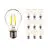 Multipack 10x Noxion Lucent LED E27 Poire Filament Claire 8.5W 1055lm - 827 Blanc Très Chaud | Dimmable - Équivalent 75W