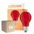 Multipack 6x Osram LED Star Classic Decor E27 Poire Filament Dépolie 2.5W 45lm - Rouge | Équivalent 7W