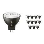 Multipack 12x Philips Master LED Spot GU4 MR11 3.5W 200lm 24D - 827 Blanc Très Chaud | Équivalent 20W