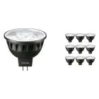 Multipack 10x Philips Master LED Spot GU5.3 MR16 6.7W 430lm 10D - 930 Blanc Chaud | Meilleur rendu des couleurs - Dimmable - Équivalent 35W