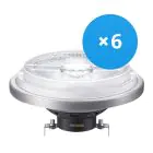 Multipack 6x Philips MASTER Spot LED Réflecteur G53 AR111 20W 1270lm 45D - 930 Blanc Chaud | Meilleur rendu des couleurs - Dimmable - Équivalent 100W