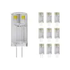 Multipack 10x Noxion Bolt LED Capsule G4 0.9W 100lm - 827 Blanc Très Chaud | Équivalent 10W