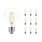 Multipack 10x Philips Corepro LED Ampoule E27 Poire Claire 4.3W 470lm - 827 Blanc Très Chaud | Équivalent 40W